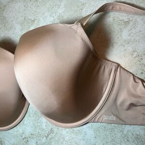 Panache 7326 Bra Porcelain Elan Plunge Color Nude Size 36J Underwire T Shirt EUC